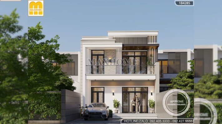 mau nha mai bang 2 tang 4 phong ngu thiet ke hien dai toi uu moi khong gian mh05906 9