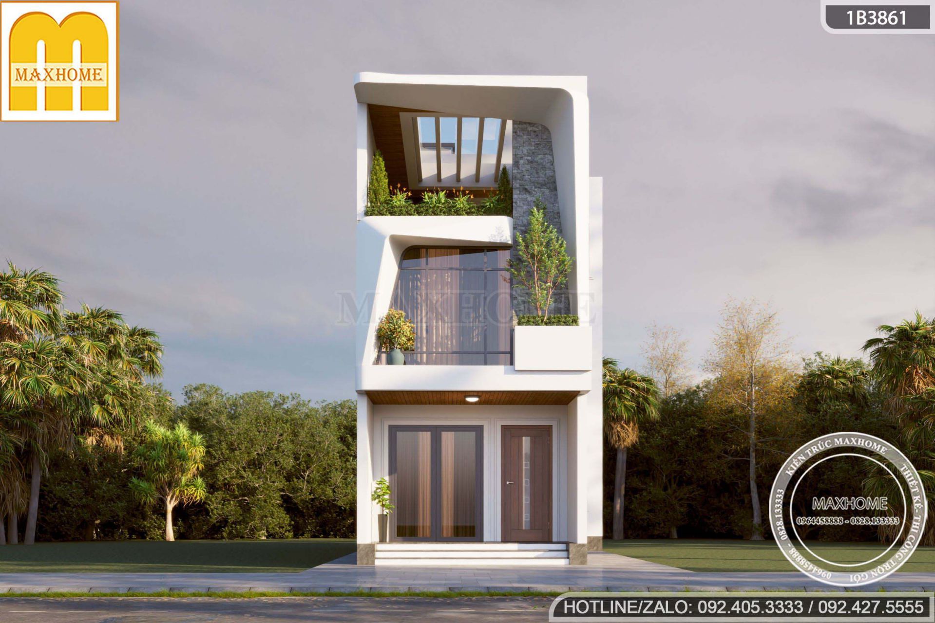 mau nha pho 3 tang hien dai mat tien dep ban cong xanh thoang mat mh05851 1