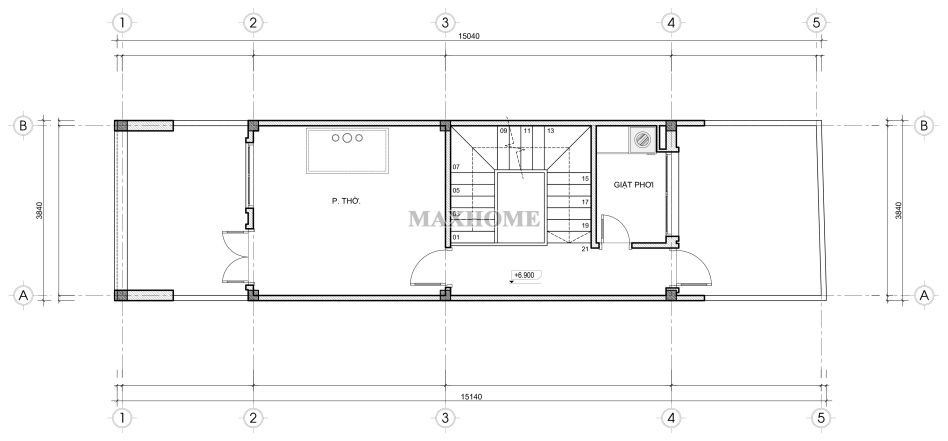mau nha pho 3 tang mat tien 3 8m cuc ky hien dai va co chi phi hop ly 12
