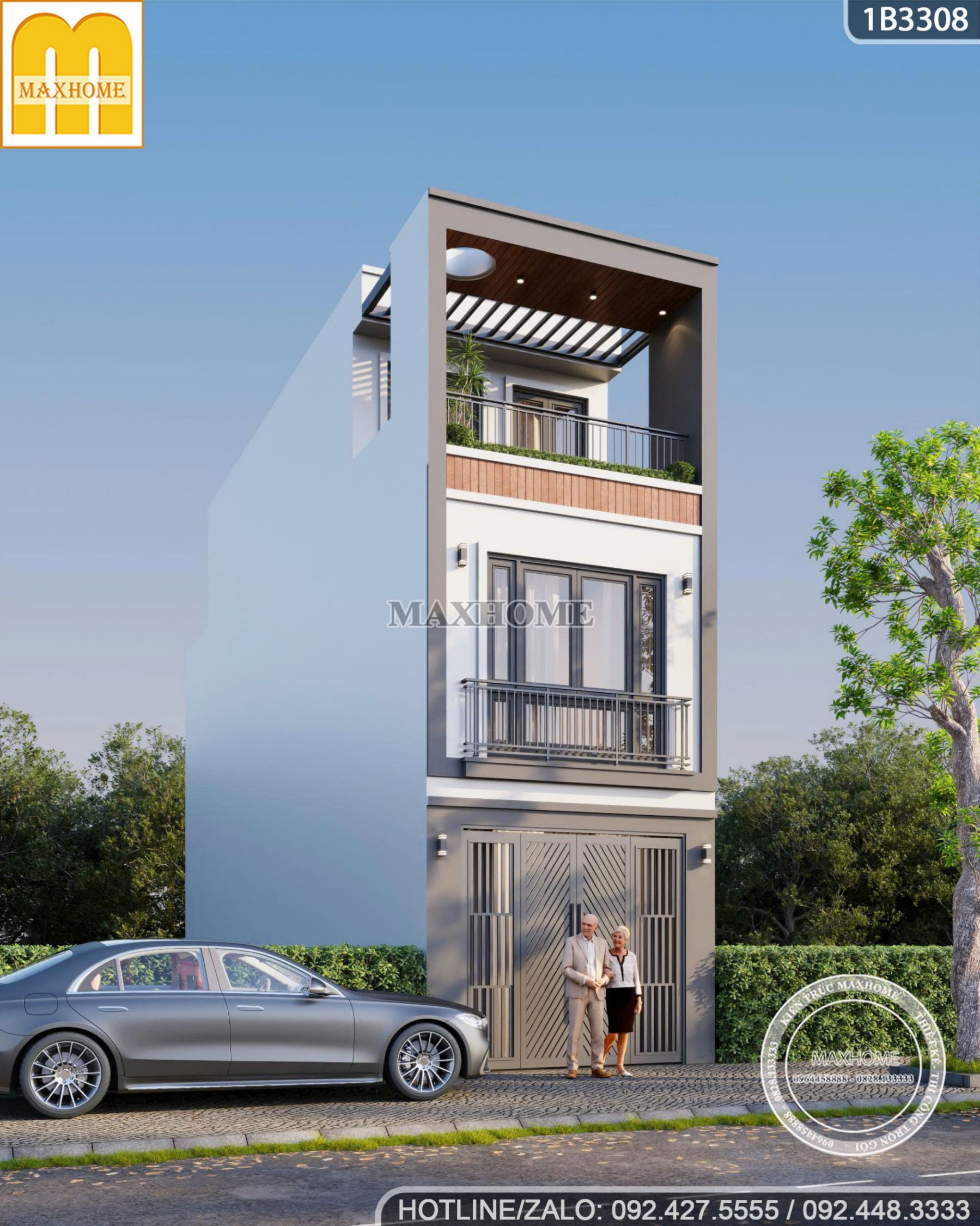 mau nha pho 3 tang mat tien 3 8m cuc ky hien dai va co chi phi hop ly 6