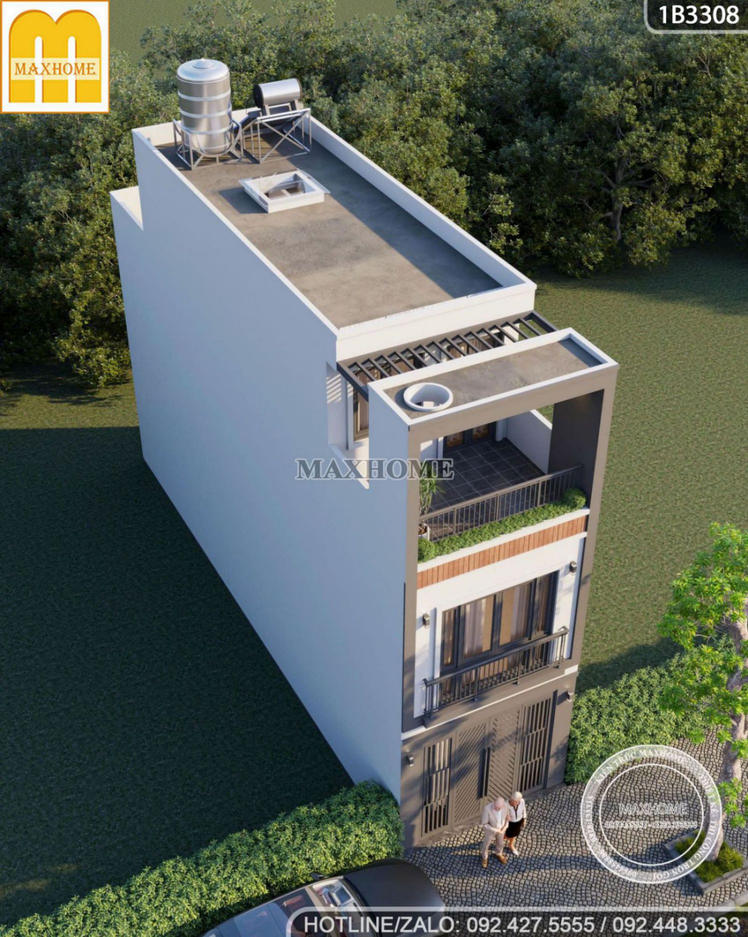 mau nha pho 3 tang mat tien 3 8m cuc ky hien dai va co chi phi hop ly 8