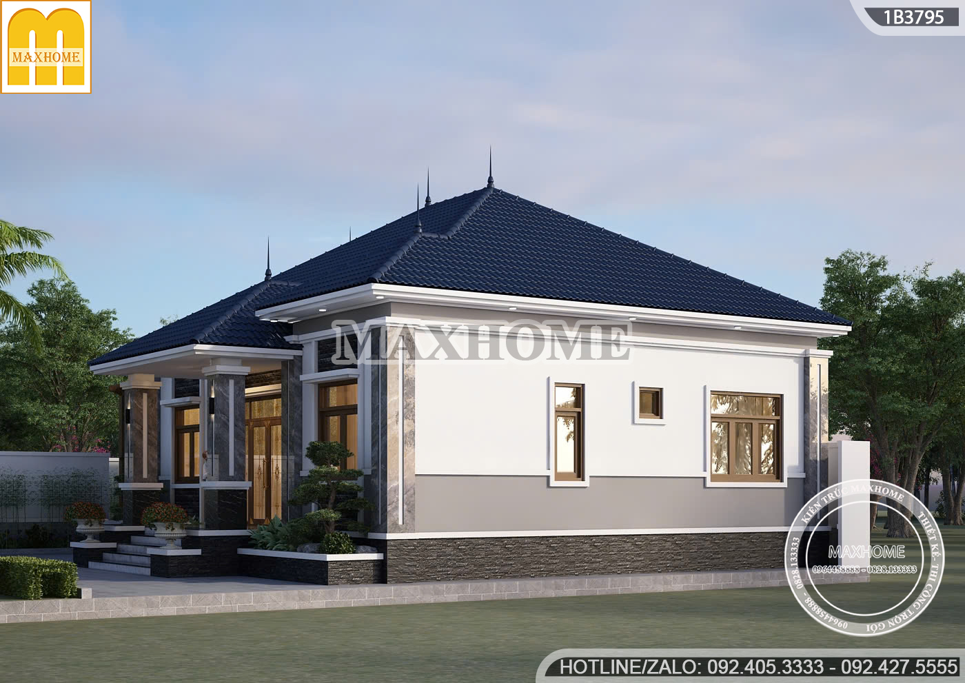 mau nha vuon 1 tang mai nhat 4 phong ngu dep hien dai chi phi hop ly mh05751 1