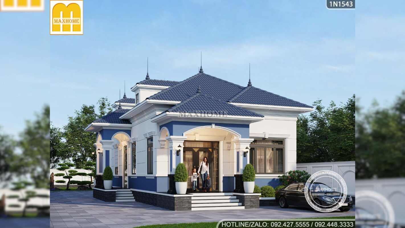 mau nha vuon 1 tang voi phong cach tan co dien cuc ky be the va tien nghi 2