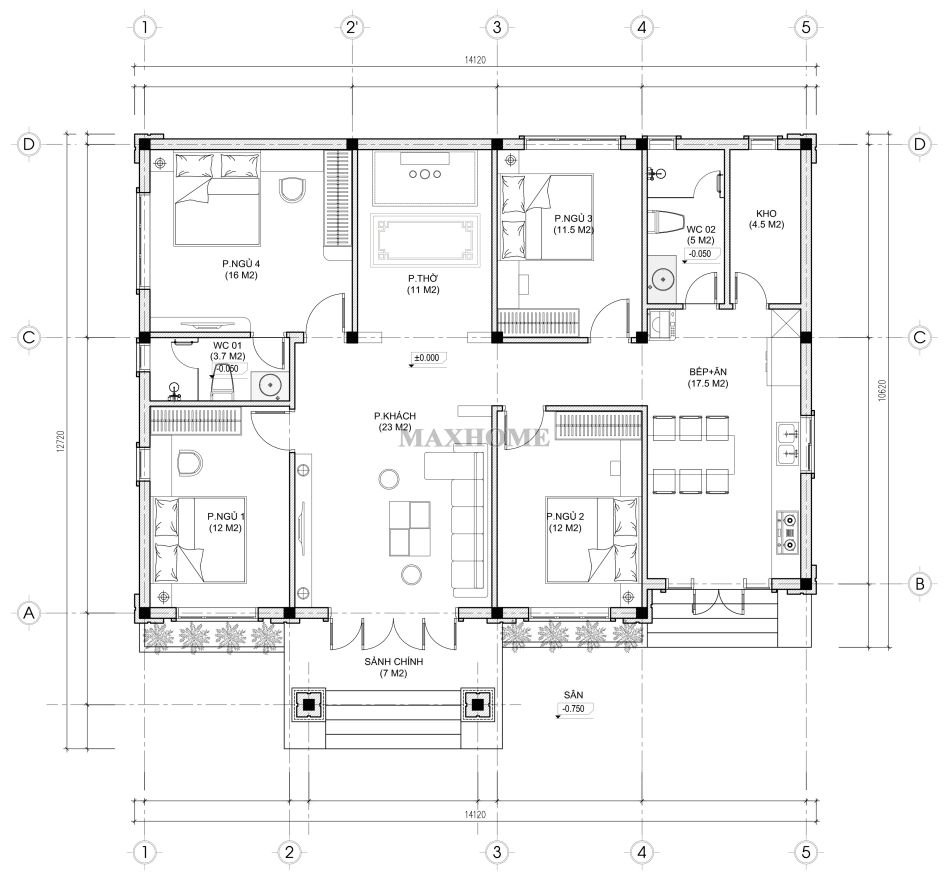 mau nha vuon 4 phong ngu sieu rong toa lac tai tinh phu tho 19 mau nha vuon 4 phong ngu sieu rong toa lac tai tinh phu tho 19