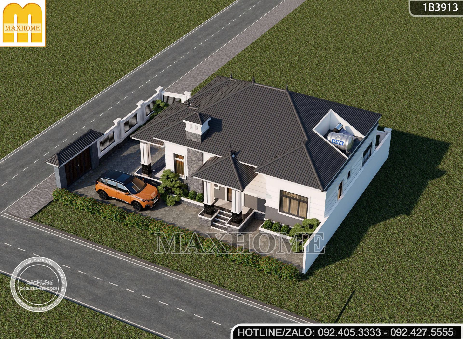 mau nha vuon mai nhat 3 phong ngu dep gia re cong nang tien nghi mh05838 3