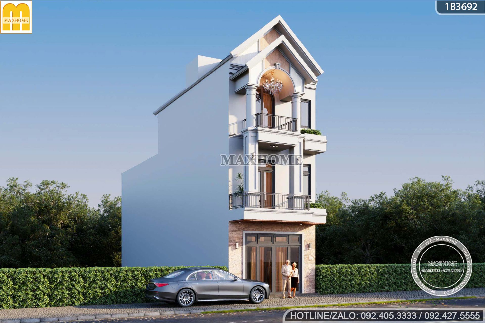 mau thiet ke nha pho 3 tang mai thai 5m don gio lay sang toi uu mh0574 9