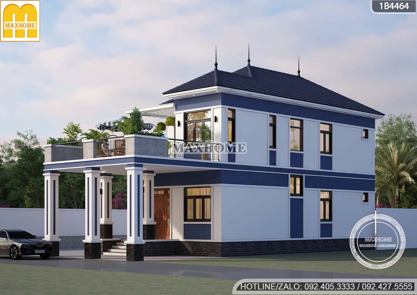 me man mau thiet ke nha 2 tang mai nhat co san thuong chill cuc dep mh05899 4