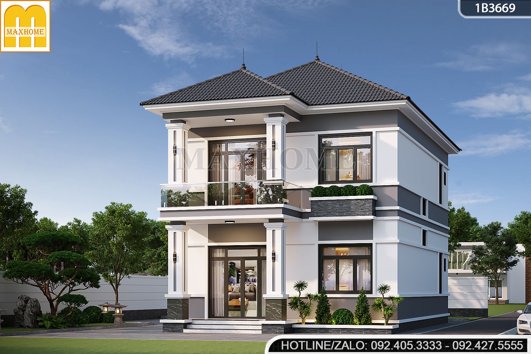 mua thiet ke gia re nha 2 tang 5 phong ngu mai nhat hien dai sang trong mh05626 1