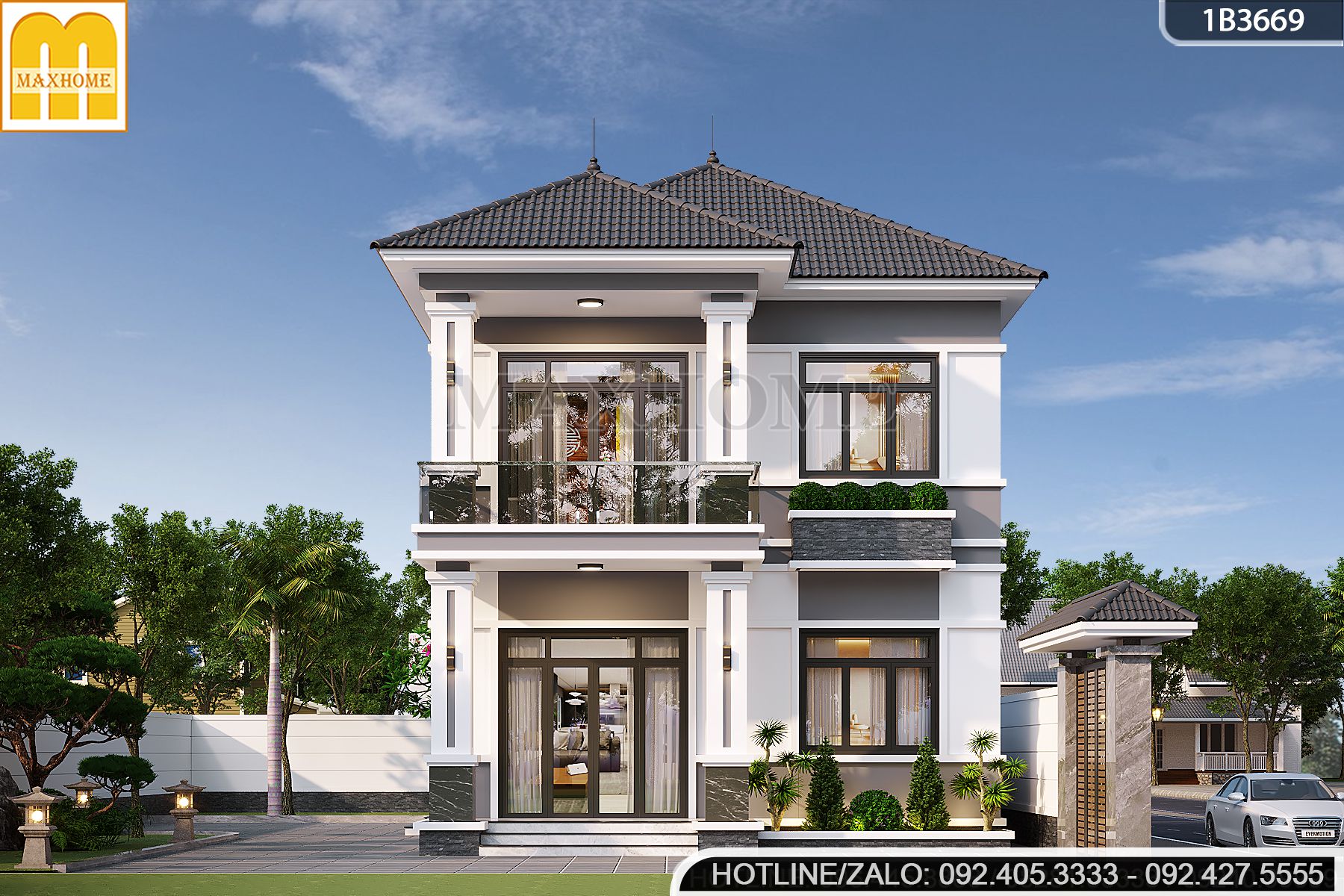 mua thiet ke gia re nha 2 tang 5 phong ngu mai nhat hien dai sang trong mh05626 2