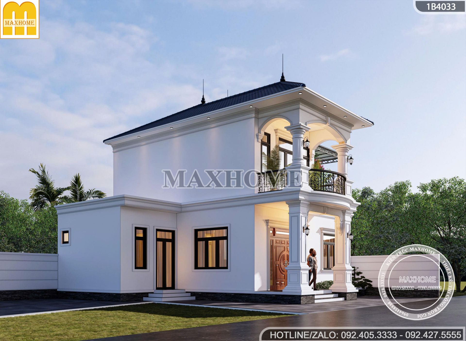 mua thiet ke nha 2 tang 4 phong ngu mai nhat tan co dien dep hut mat mh05842 4