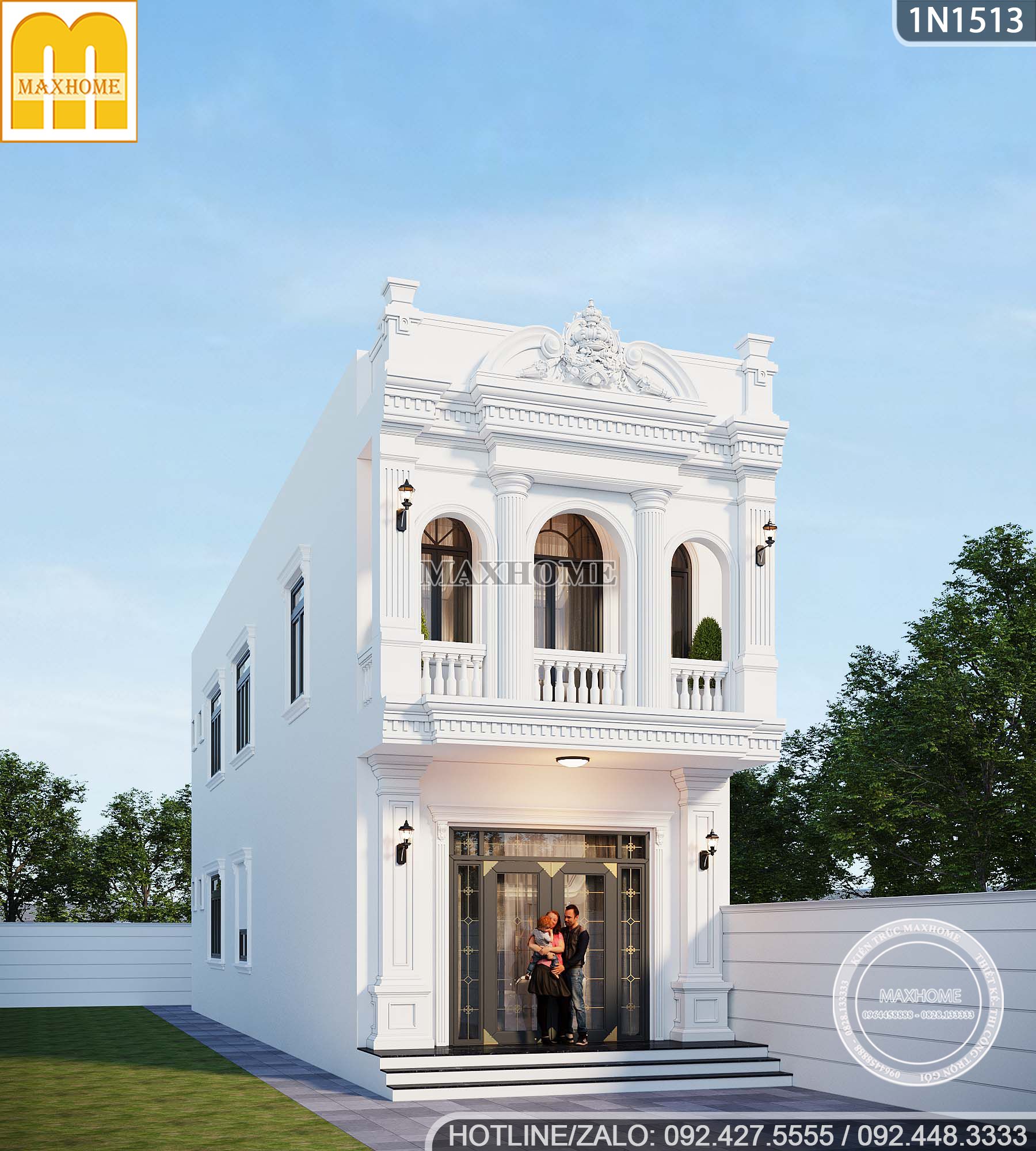 ngo ngang voi mau nha pho tan co 2 tang 3 phong ngu dep long lay 11