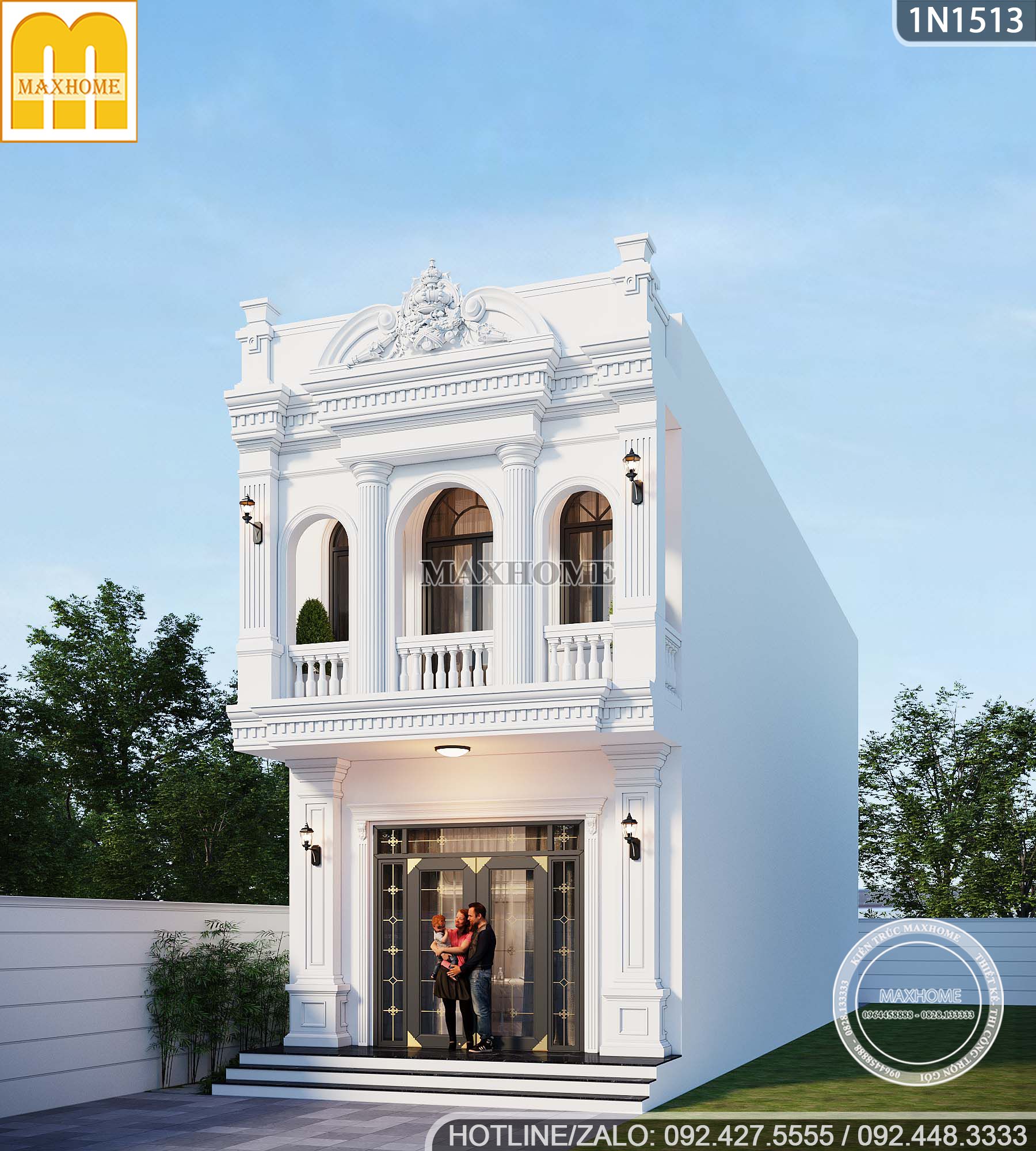 ngo ngang voi mau nha pho tan co 2 tang 3 phong ngu dep long lay 13