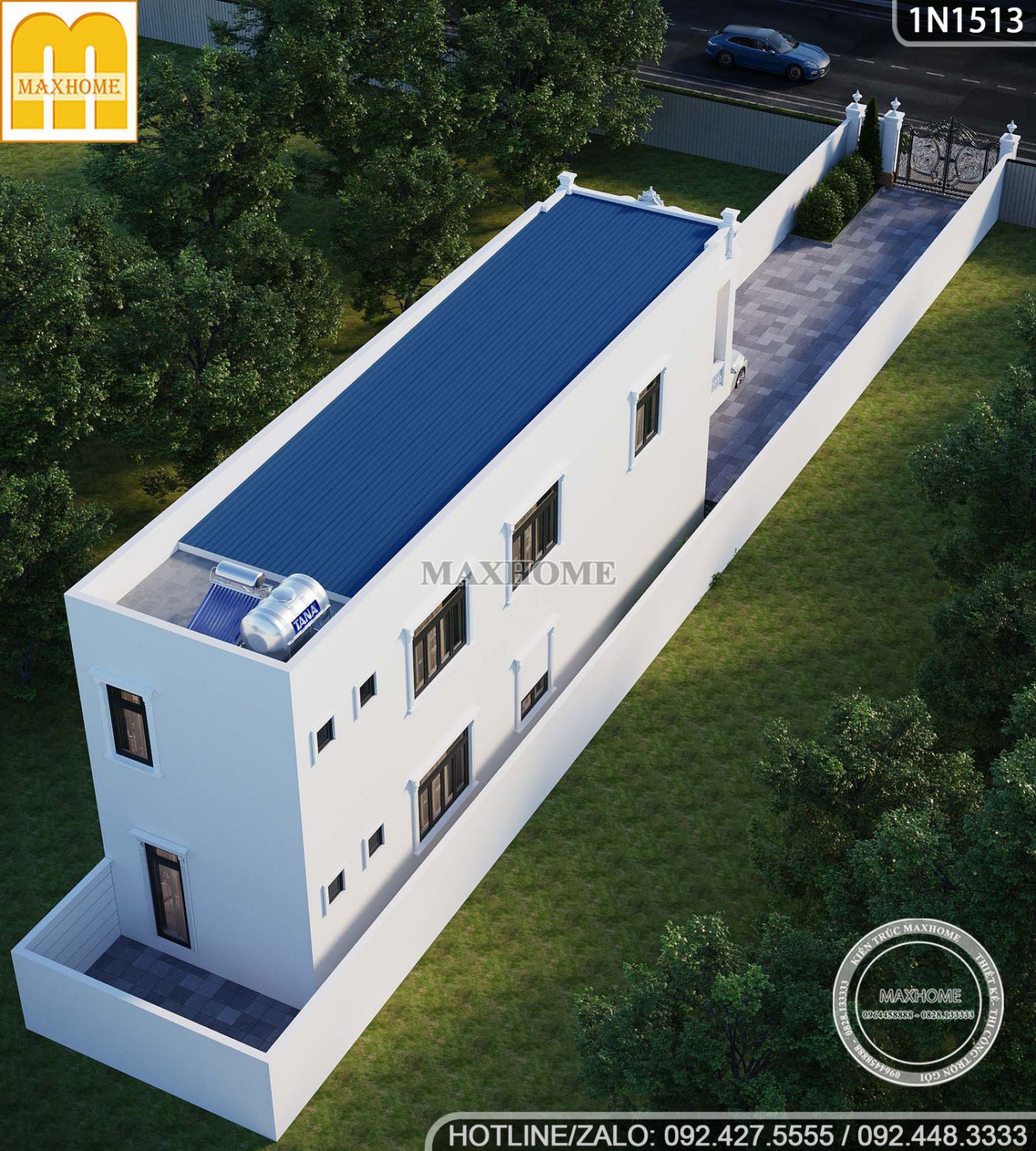 ngo ngang voi mau nha pho tan co 2 tang 3 phong ngu dep long lay 15