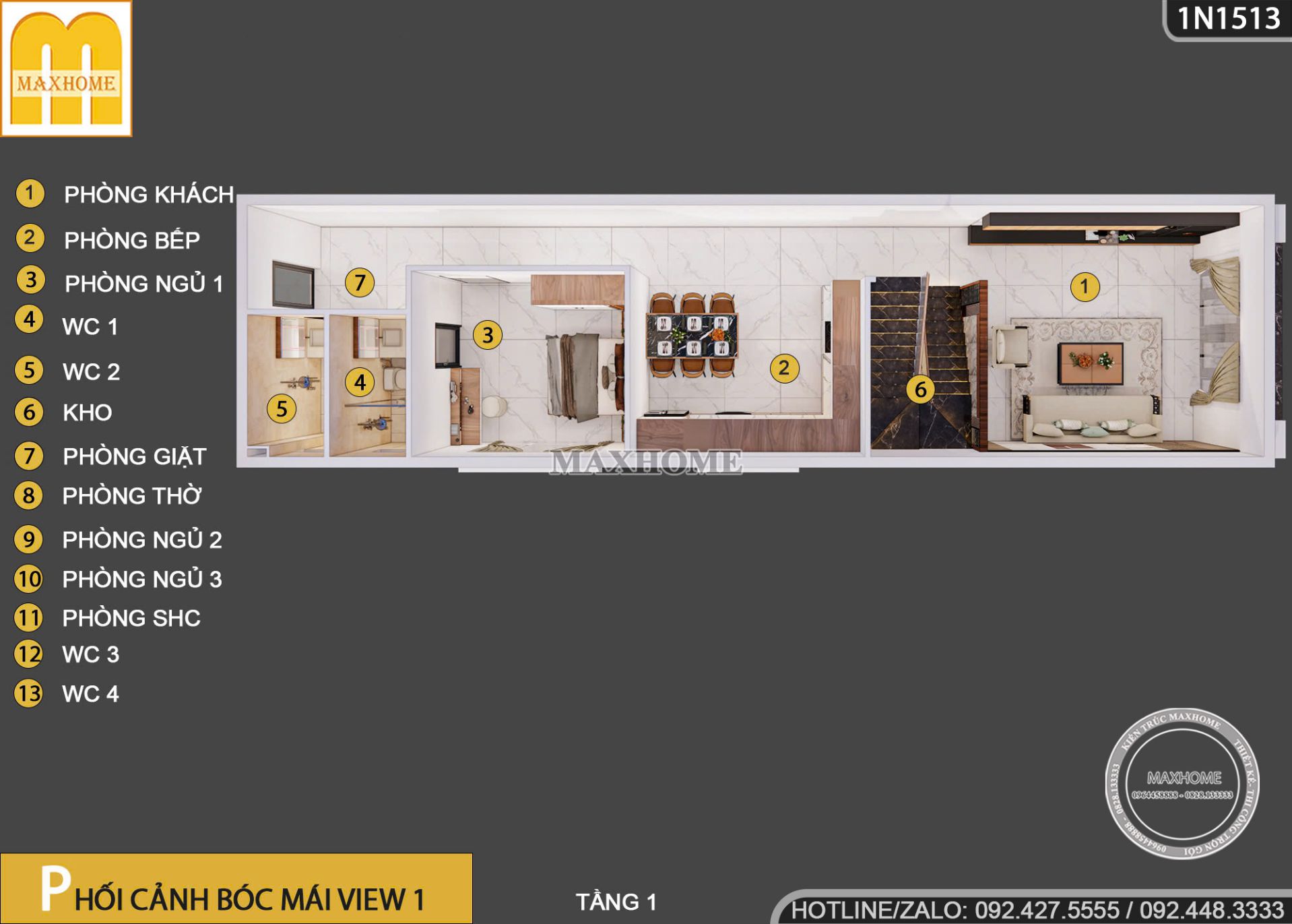 ngo ngang voi mau nha pho tan co 2 tang 3 phong ngu dep long lay 16