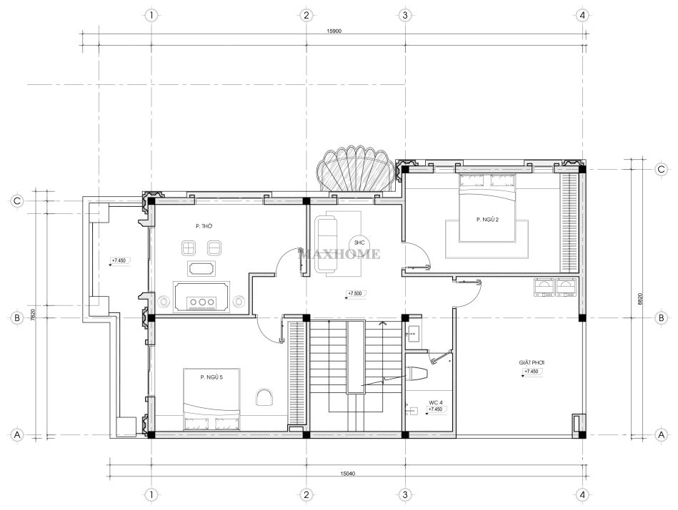 ngoi biet thu 3 tang mai thai sang trong co kinh voi net dep tan co dien 18