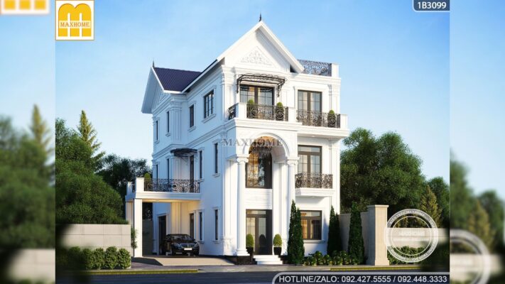 ngoi biet thu 3 tang mai thai sang trong co kinh voi net dep tan co dien 3