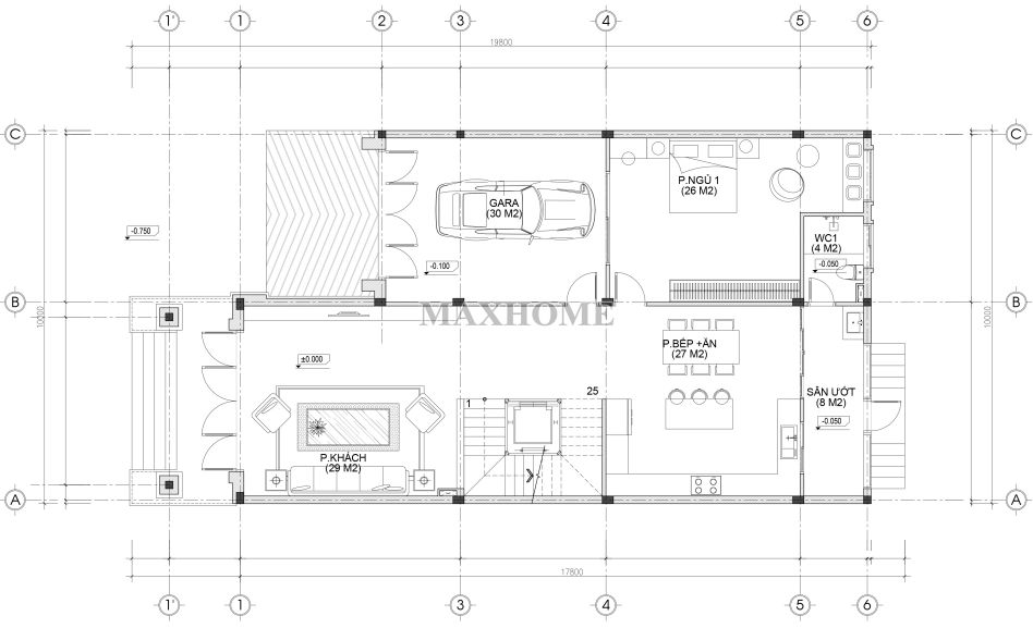 ngoi nha 2 tang 1 tum co thiet ke hien dai sang trong va gia ca hop ly 29