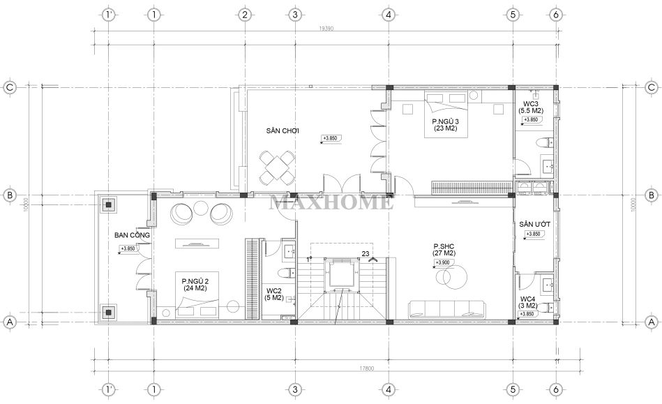 ngoi nha 2 tang 1 tum co thiet ke hien dai sang trong va gia ca hop ly 30