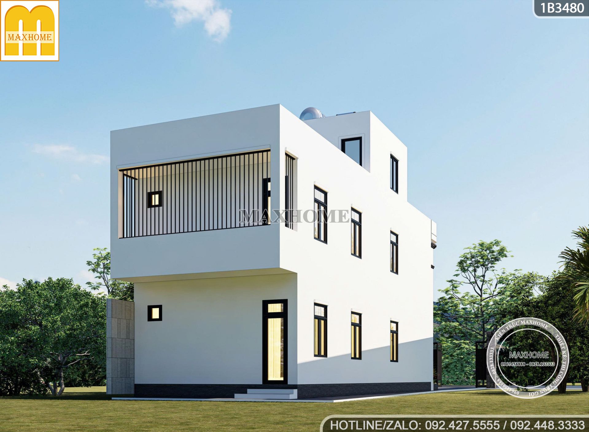 ngoi nha pho 2 tang 1 tum doc dao va sang tao tren tung net thiet ke 8