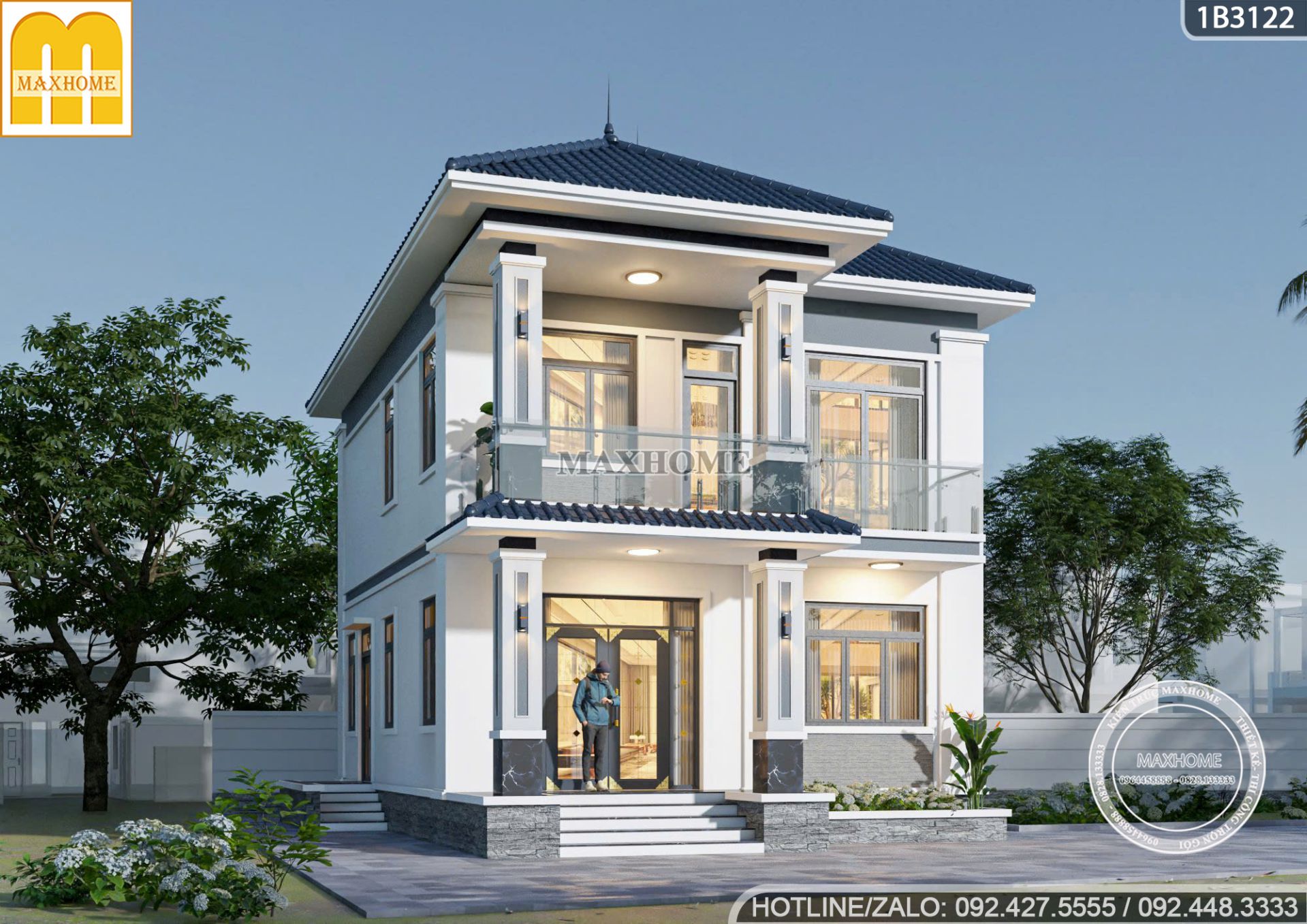 nha 2 tang mai nhat gam mau lanh phu hop cho nguoi menh thuy 9 nha 2 tang mai nhat gam mau lanh phu hop cho nguoi menh thuy 9