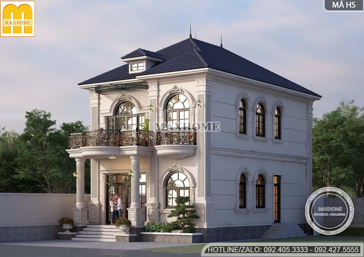 nha 2 tang mai nhat tan co dien 4 phong ngu phu hop gia dinh nhieu the he mh05732 4