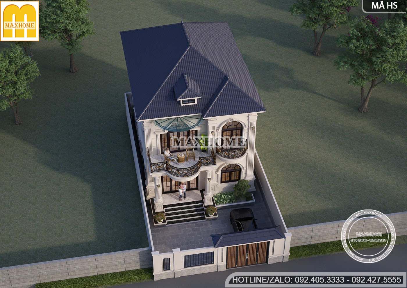 nha 2 tang mai nhat tan co dien 4 phong ngu phu hop gia dinh nhieu the he mh05732 5