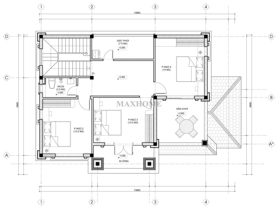 nha 2 tang tan co dien mai ngoi do dep me man nam tai ha noi 15 nha 2 tang tan co dien mai ngoi do dep me man nam tai ha noi 15