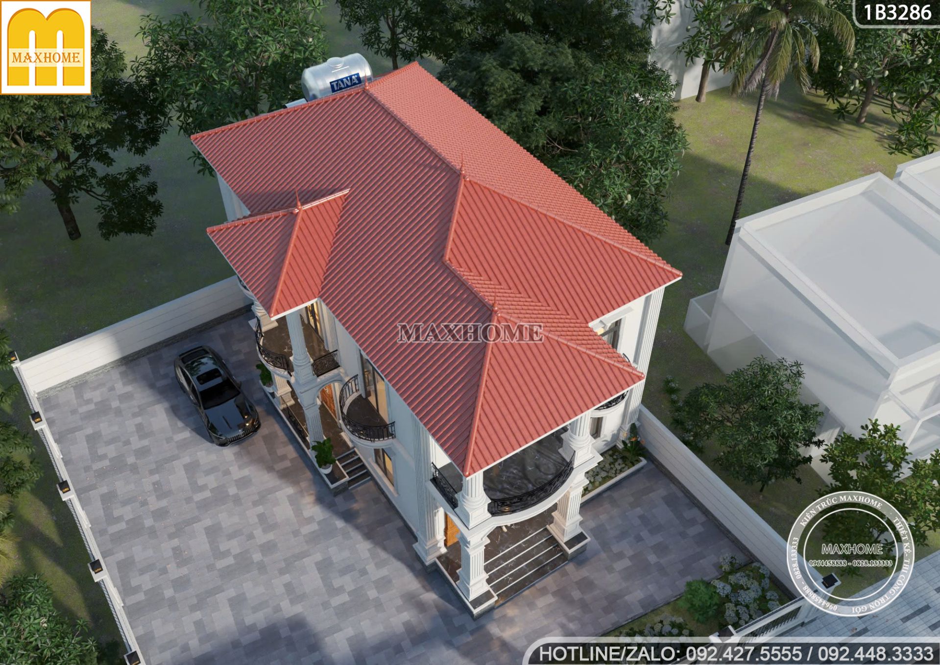 nha 2 tang tan co dien voi mai ngoi do mang hoi tho truyen thong 11