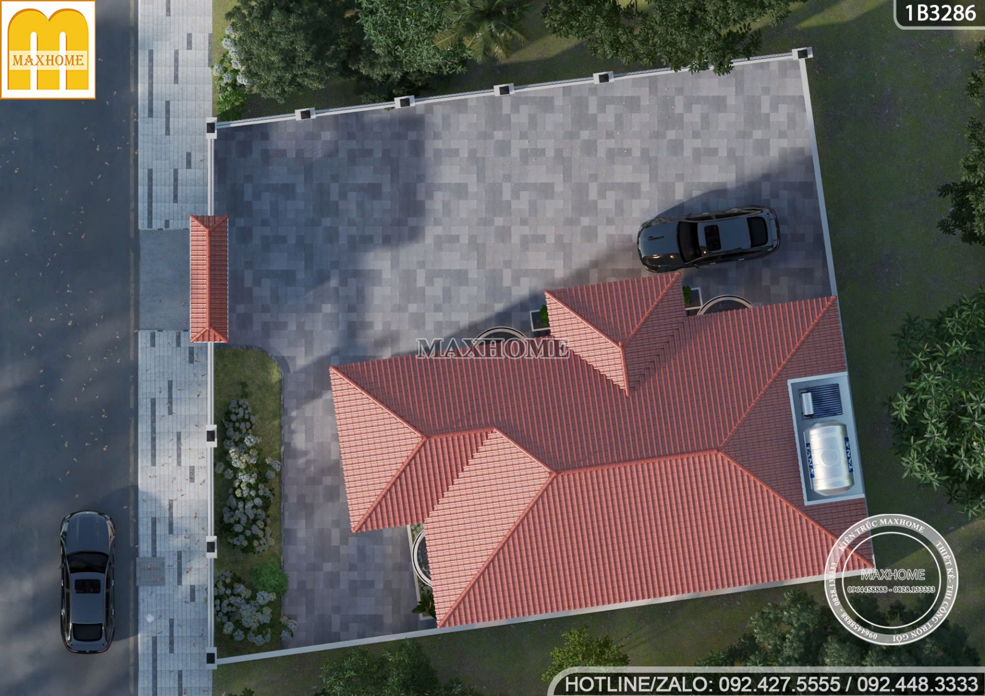 nha 2 tang tan co dien voi mai ngoi do mang hoi tho truyen thong 12