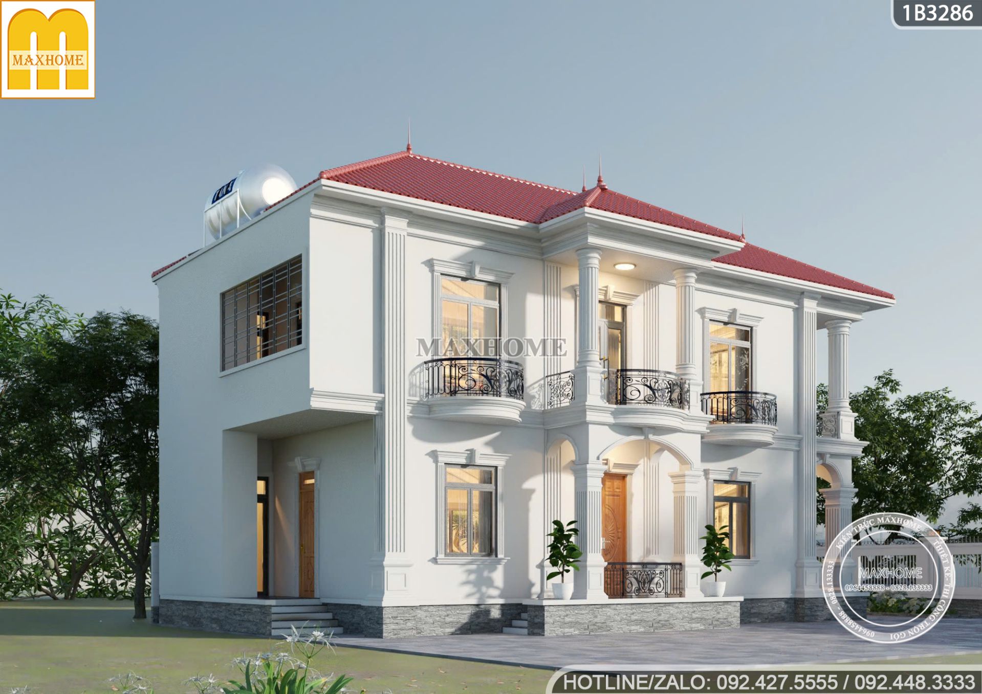 nha 2 tang tan co dien voi mai ngoi do mang hoi tho truyen thong 9