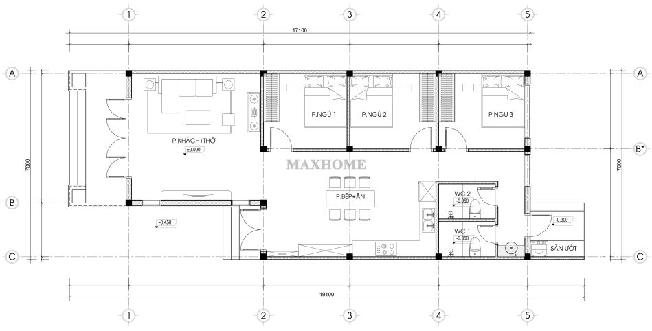 nha cap 4 mai bang nho gon duoi 100m2 cho ban tham khao 19
