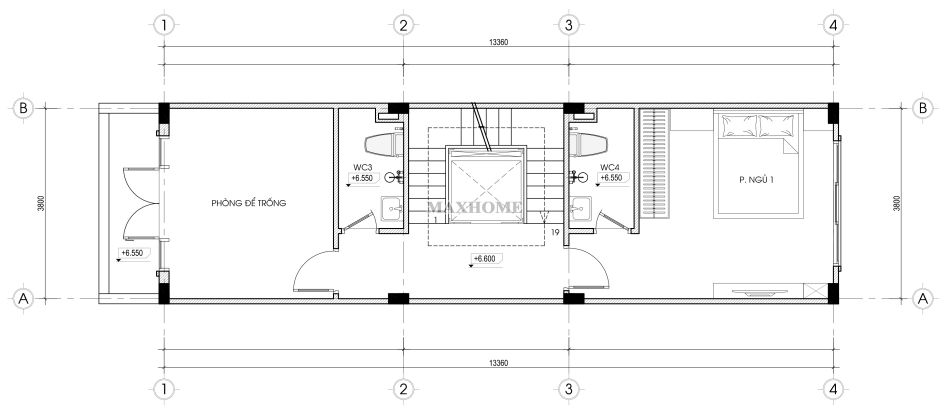 nha lo pho 5 tang 1 tum mat tien 3 8m bo tri cong nang tien nghi 14