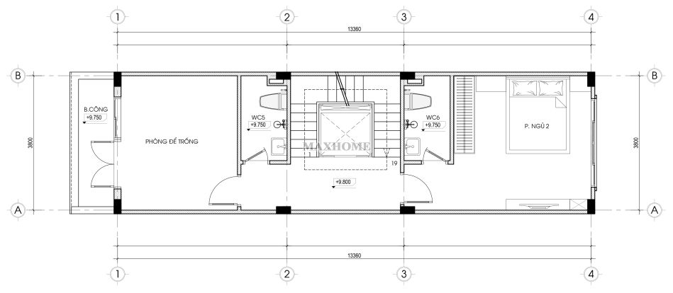 nha lo pho 5 tang 1 tum mat tien 3 8m bo tri cong nang tien nghi 15
