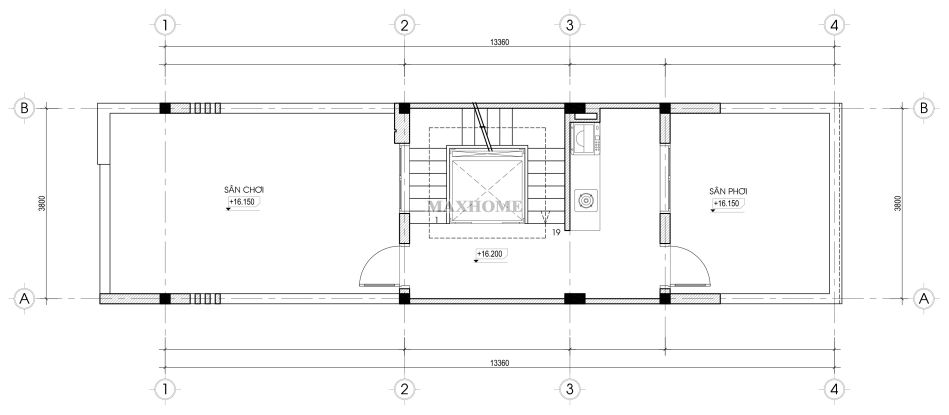 nha lo pho 5 tang 1 tum mat tien 3 8m bo tri cong nang tien nghi 17