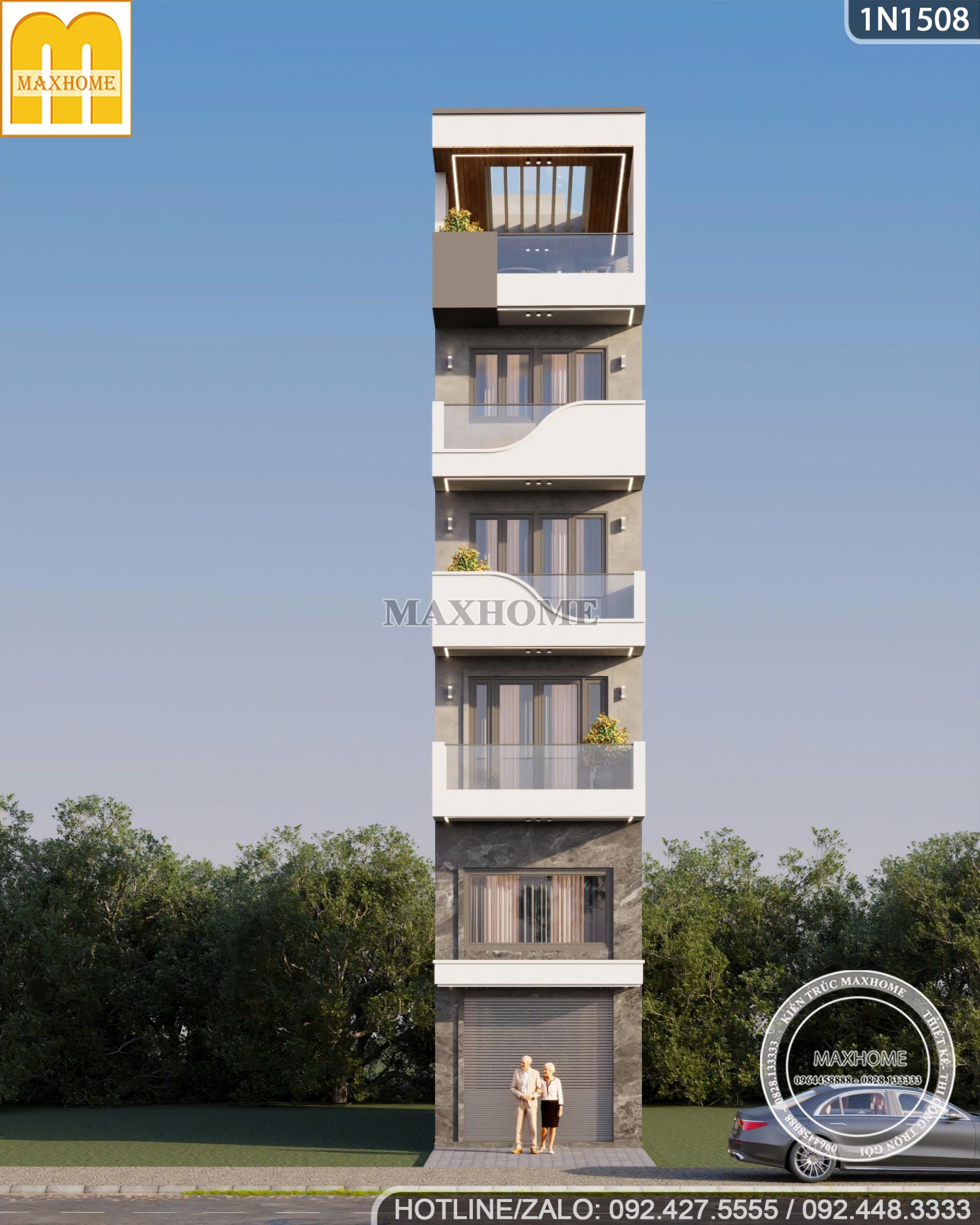 nha lo pho 5 tang 1 tum mat tien 3 8m bo tri cong nang tien nghi 8