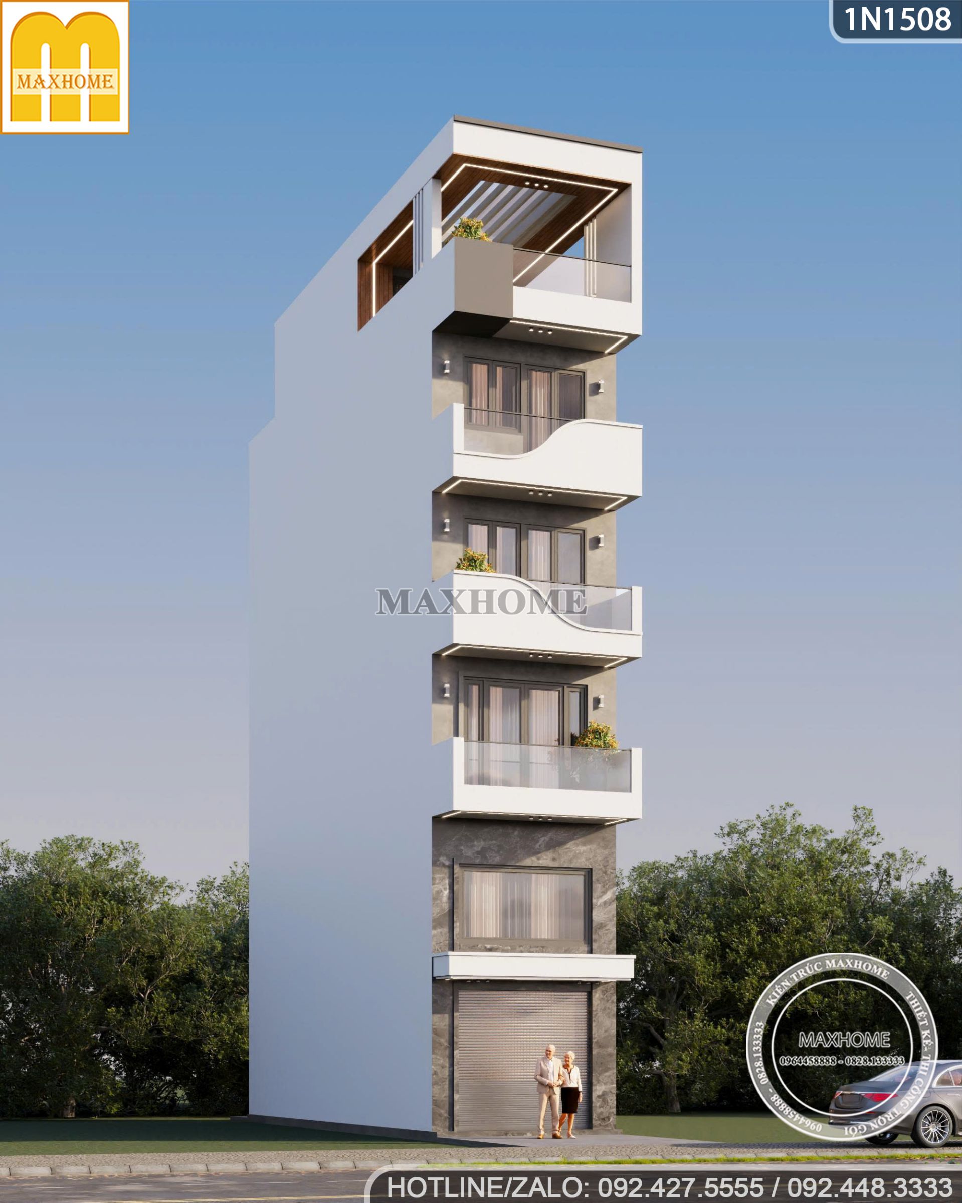 nha lo pho 5 tang 1 tum mat tien 3 8m bo tri cong nang tien nghi 9