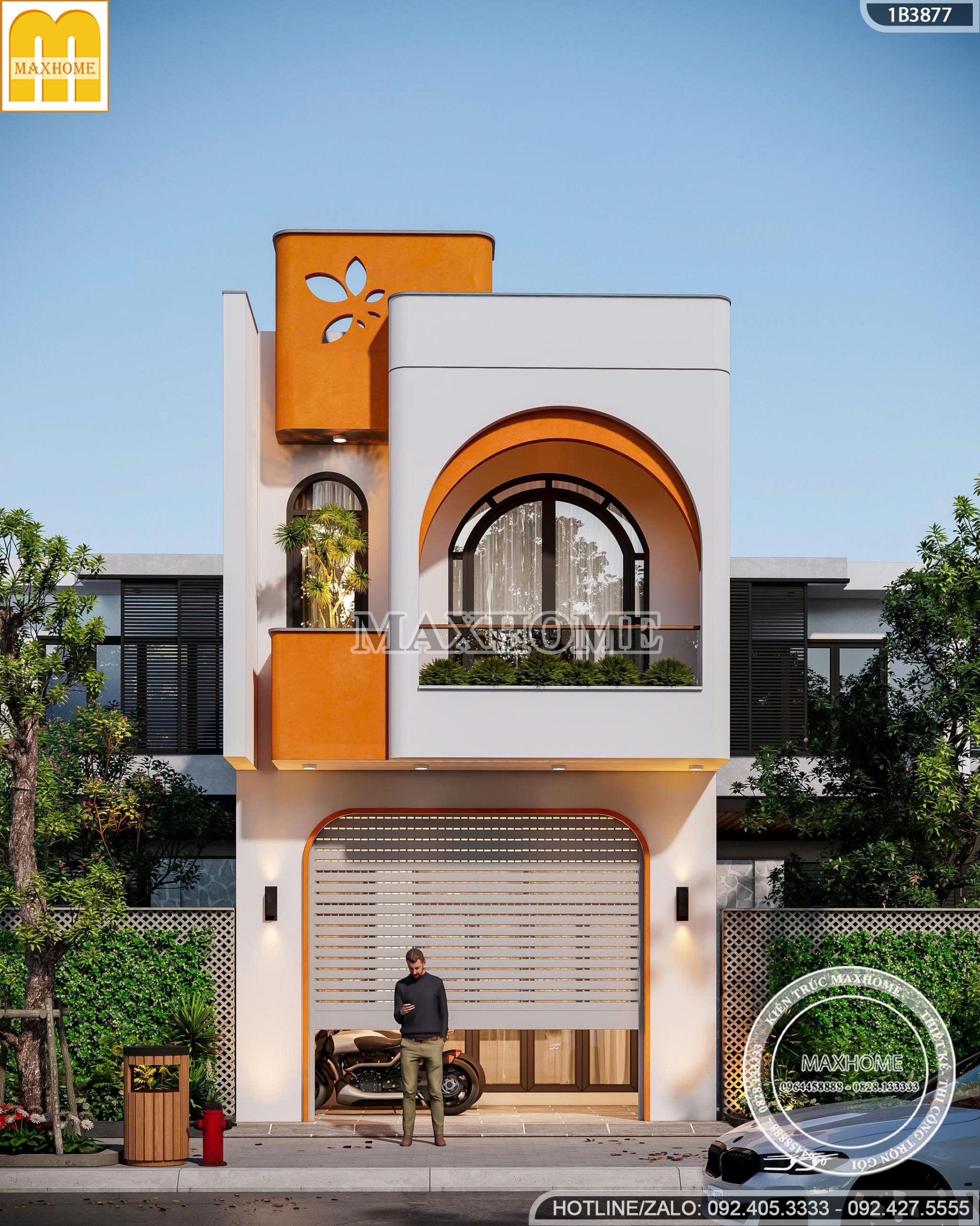 nha ong 2 tang 5x17m cuon hut voi duong cong tinh te va phoi mau an tuong mh05777 4