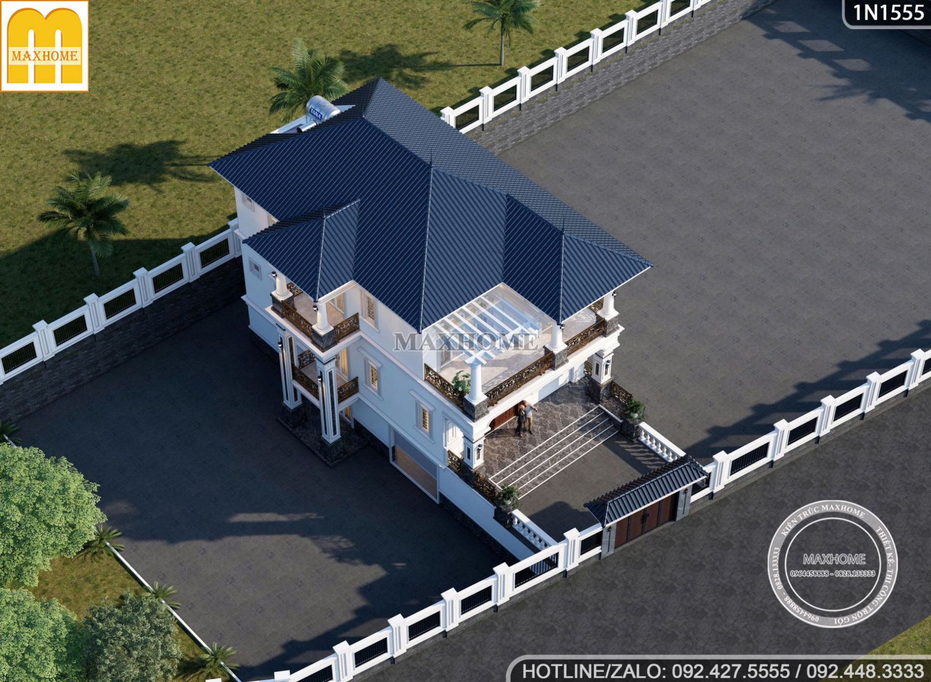 sieu pham biet thu 2 tang 1 ham voi thiet ke ngoai that doc dao 15