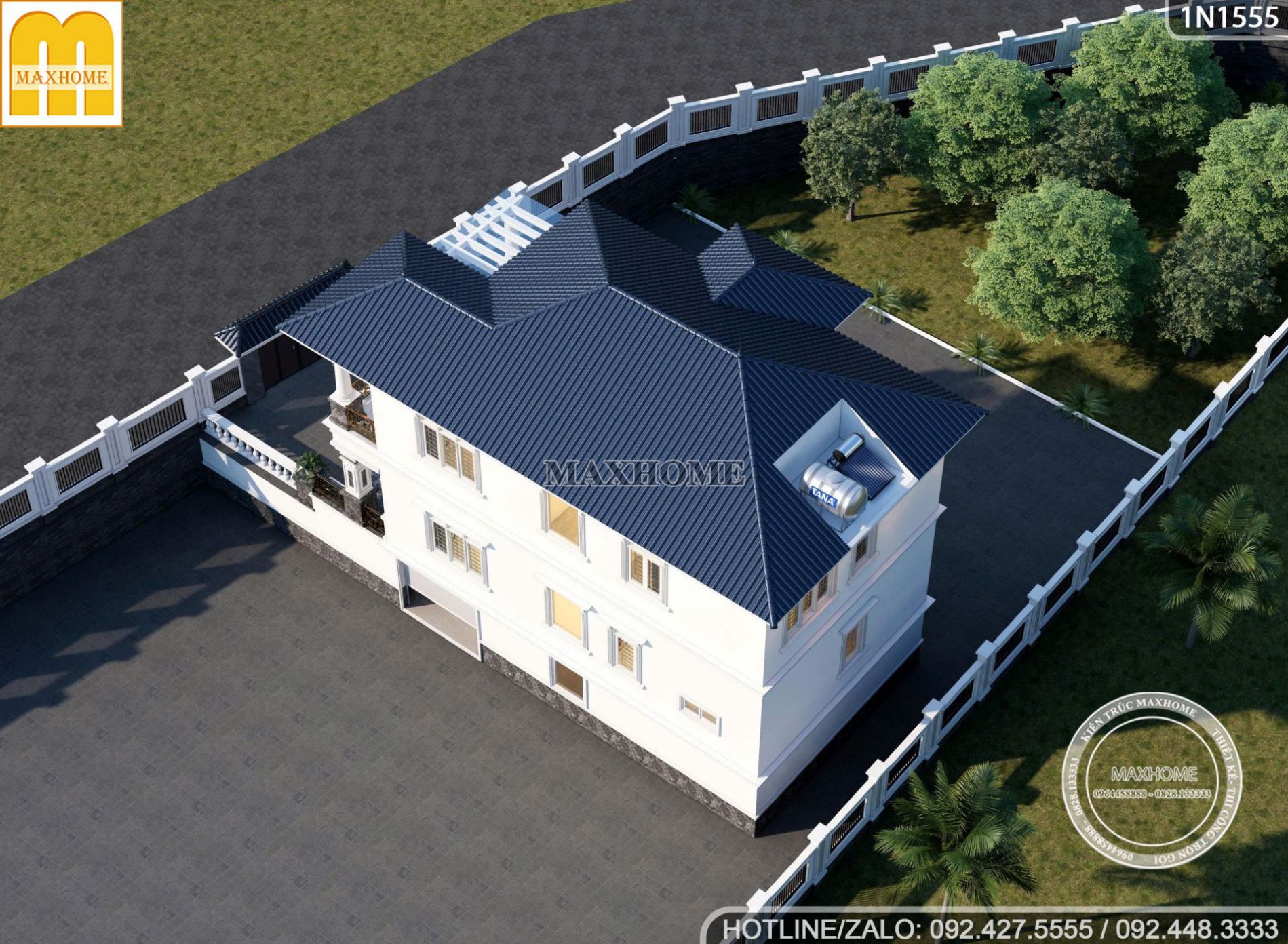 sieu pham biet thu 2 tang 1 ham voi thiet ke ngoai that doc dao 16