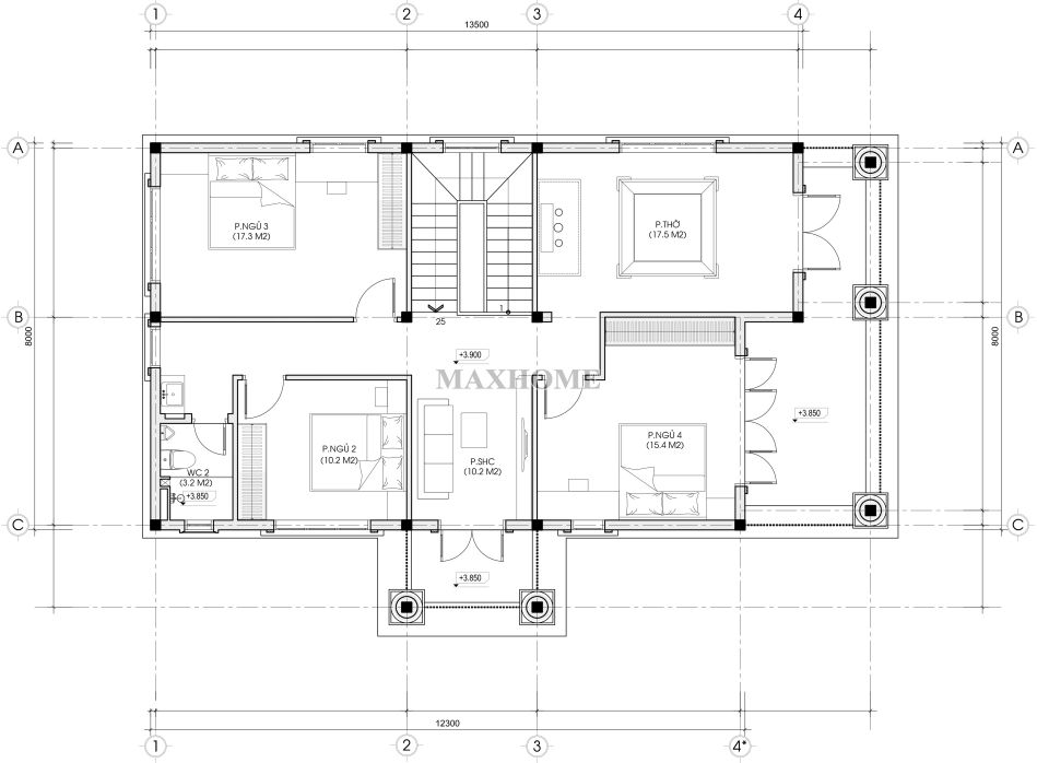 sieu pham biet thu 2 tang 1 ham voi thiet ke ngoai that doc dao 28