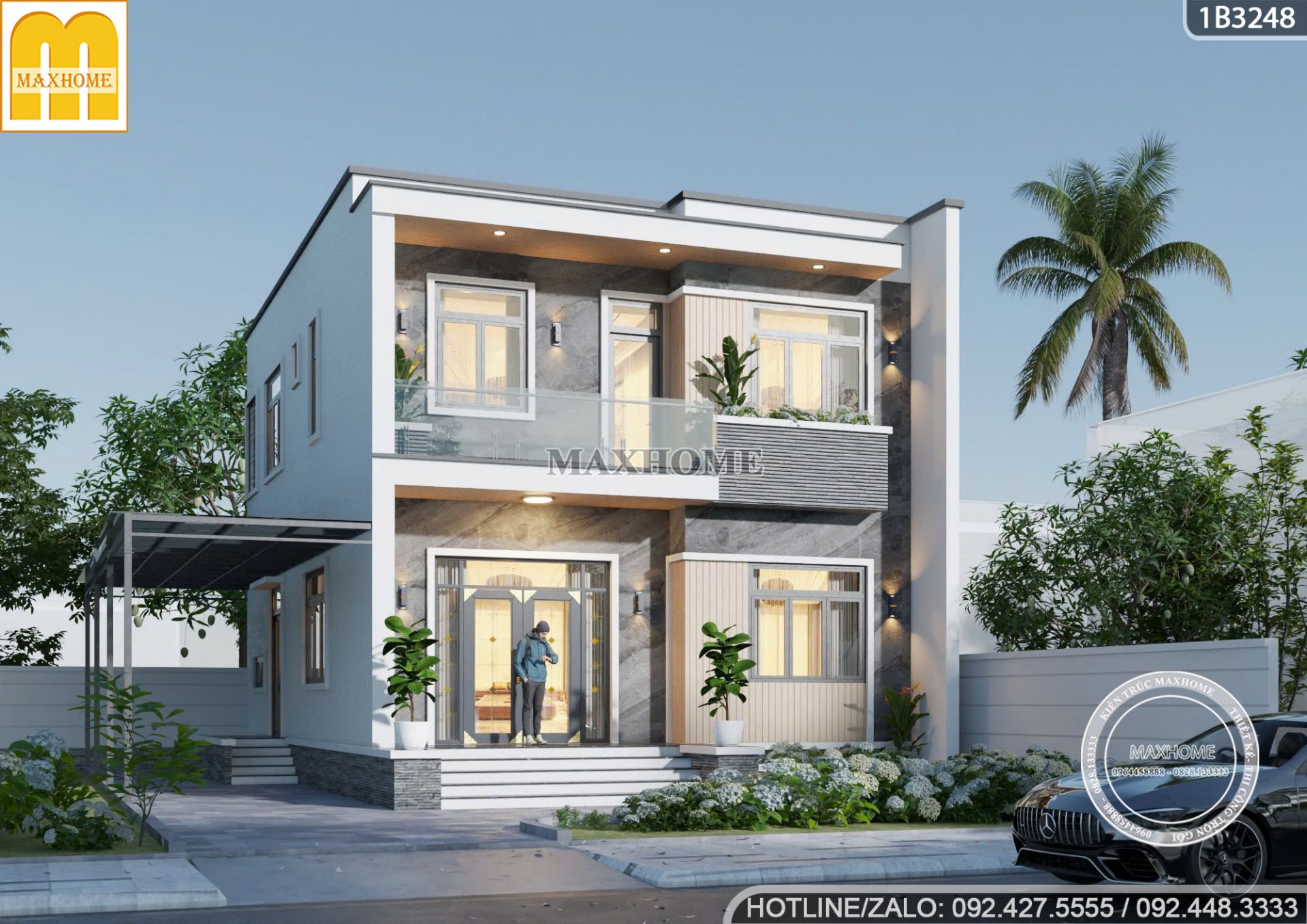 sieu pham nha 2 tang hien dai voi khong gian song cuc ki tinh te 1