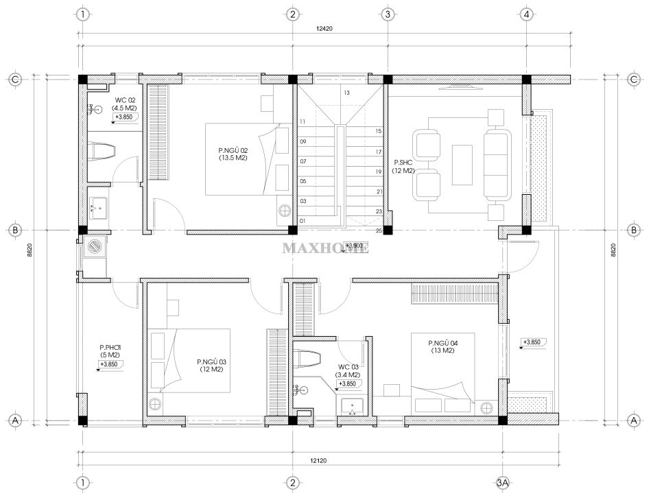 sieu pham nha 2 tang hien dai voi khong gian song cuc ki tinh te 23