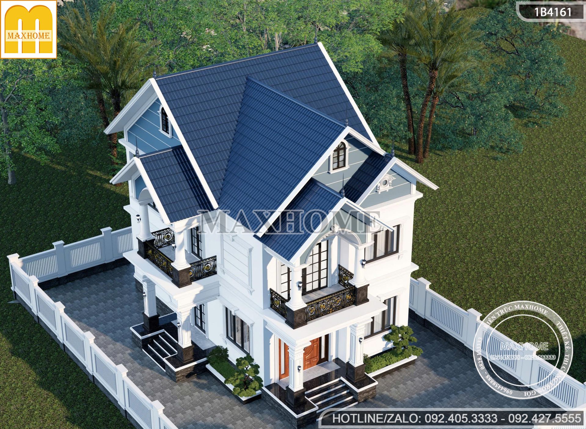 thiet ke nha 2 tang 5 phong ngu mai thai sang trong chi phi hop ly mh05836 2