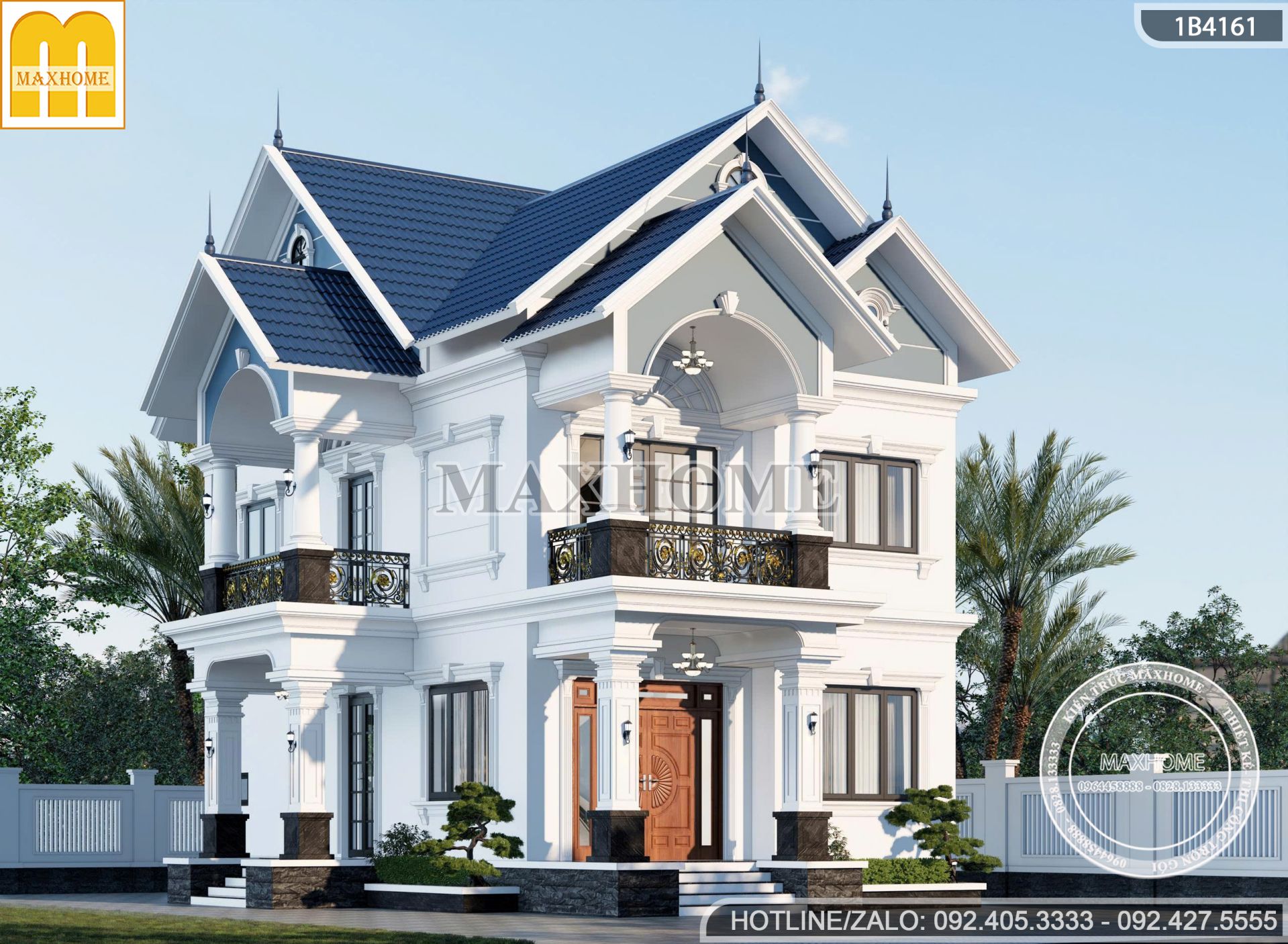 thiet ke nha 2 tang 5 phong ngu mai thai sang trong chi phi hop ly mh05836 5