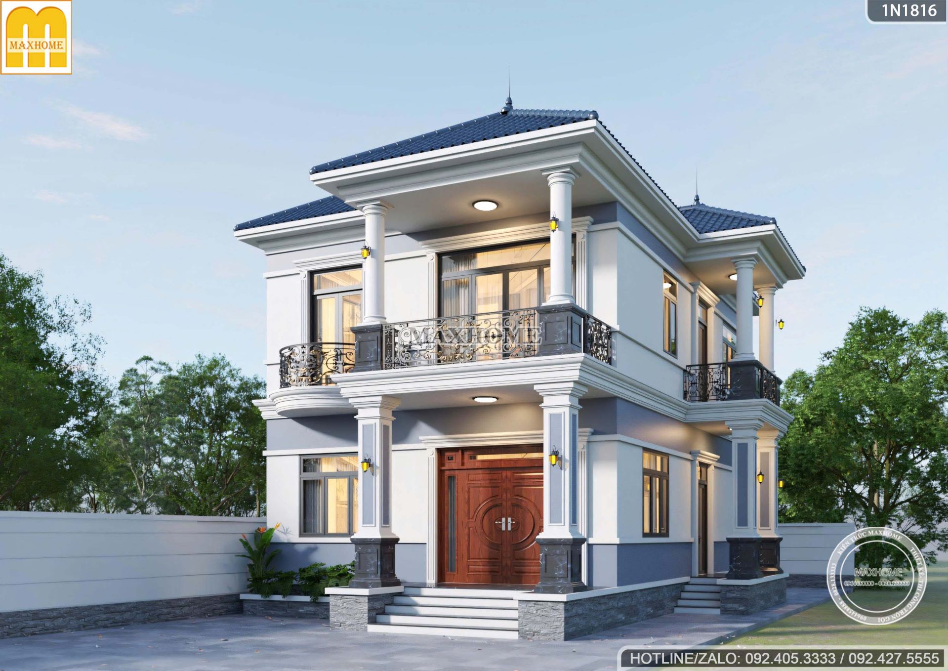 thiet ke nha 2 tang mai nhat hien chuan phong thuy don tai loc mh05704 7