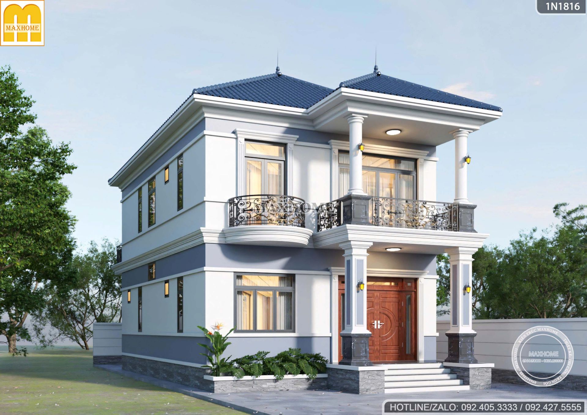 thiet ke nha 2 tang mai nhat hien chuan phong thuy don tai loc mh05704 8