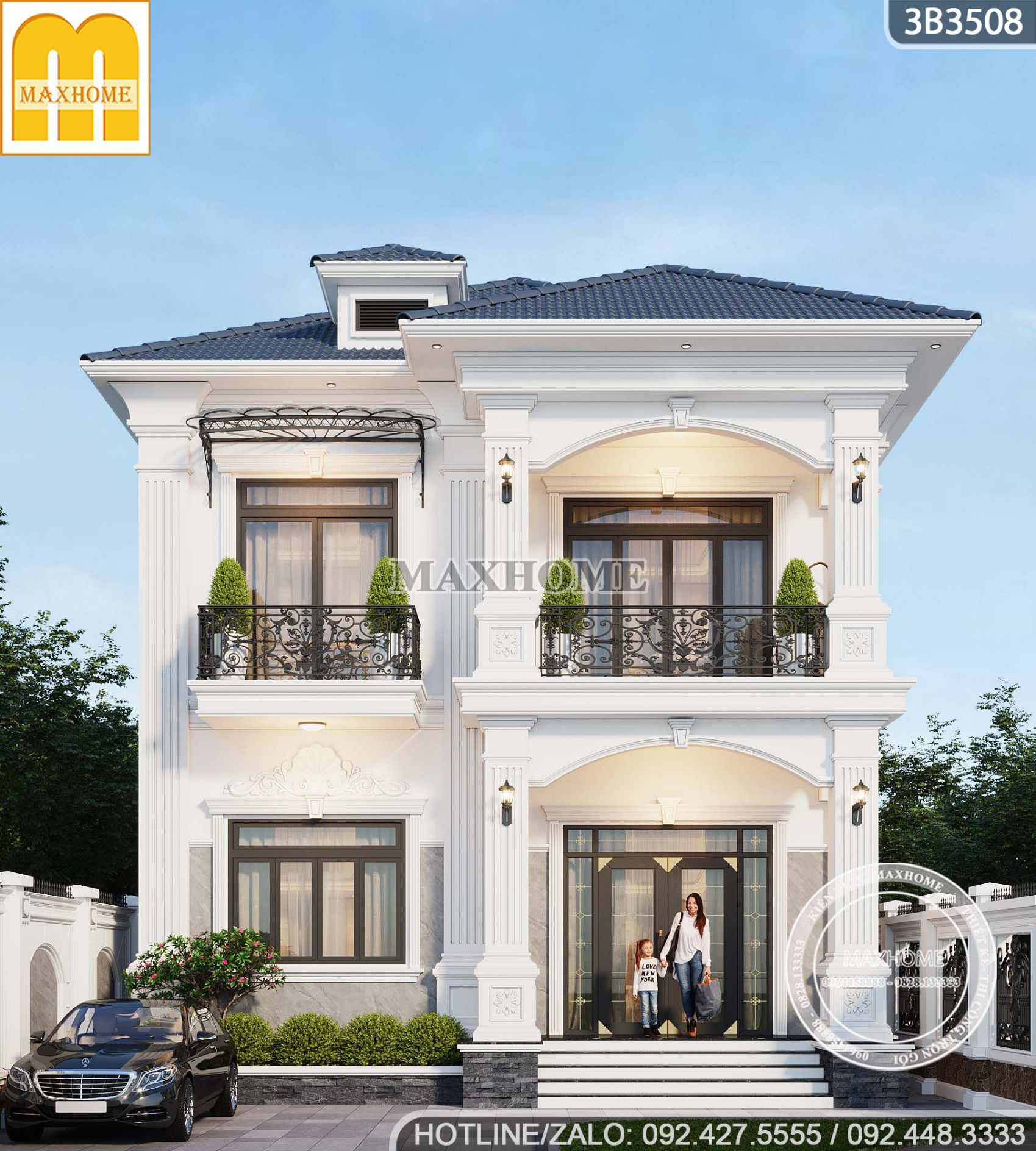 thiet ke nha 2 tang trang tan co dien khong bao gio loi thoi 1 thiet ke nha 2 tang trang tan co dien khong bao gio loi thoi 1