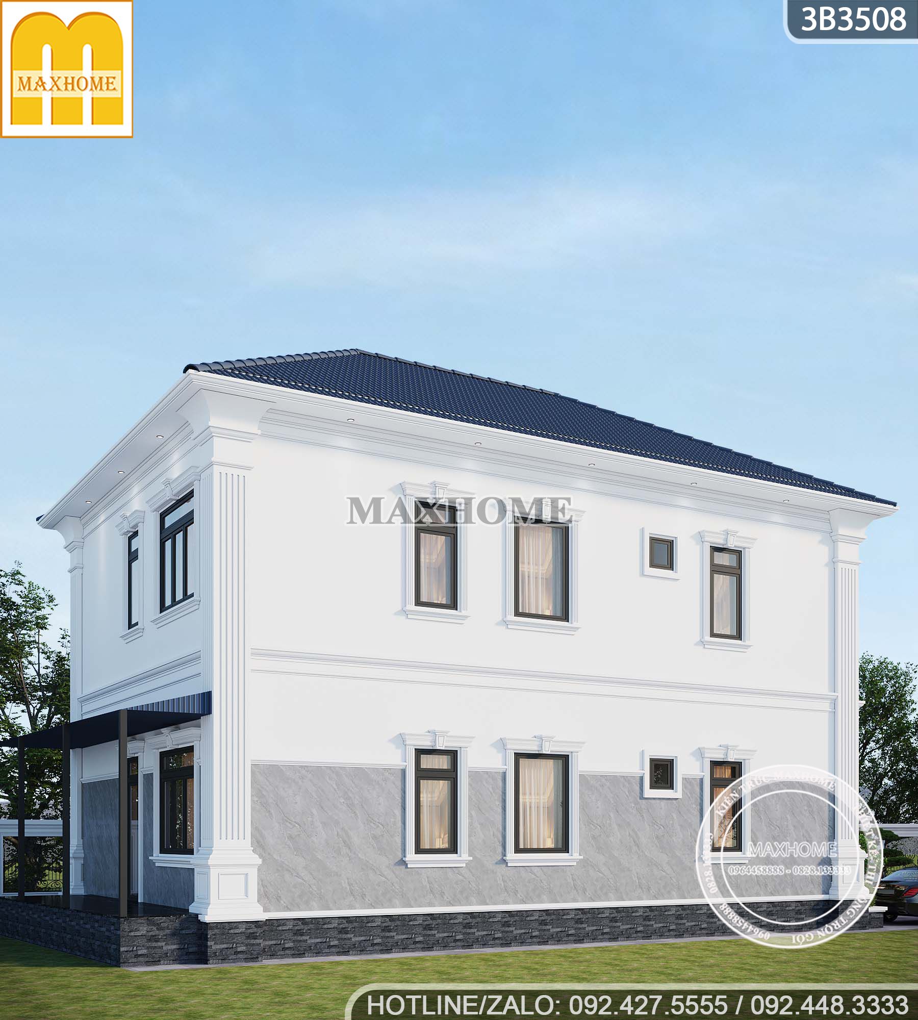 thiet ke nha 2 tang trang tan co dien khong bao gio loi thoi 12 thiet ke nha 2 tang trang tan co dien khong bao gio loi thoi 12