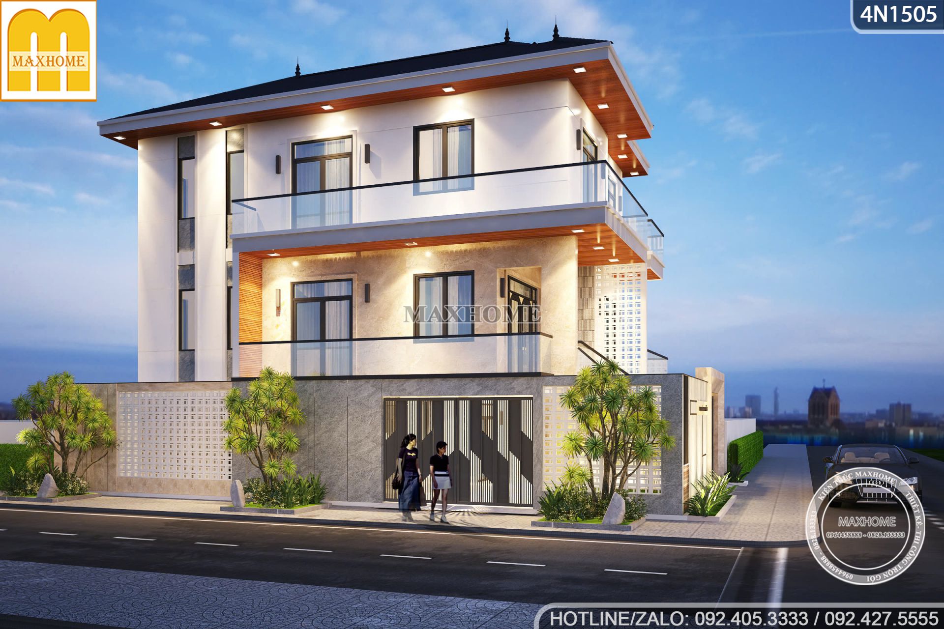 thiet ke nha pho 3 tang lo goc voi khong gian mo cong nang toi uu 13