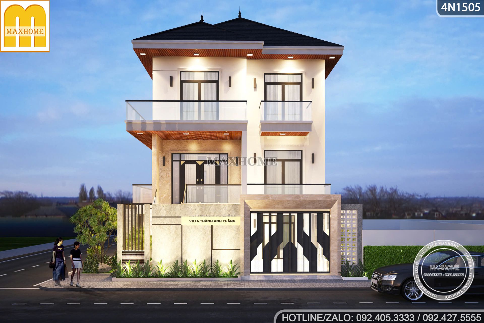 thiet ke nha pho 3 tang lo goc voi khong gian mo cong nang toi uu 14